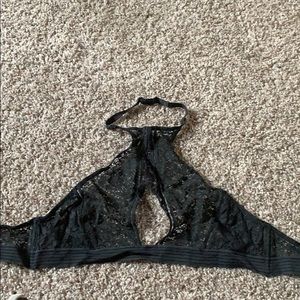 Vs black lace halter top bralette